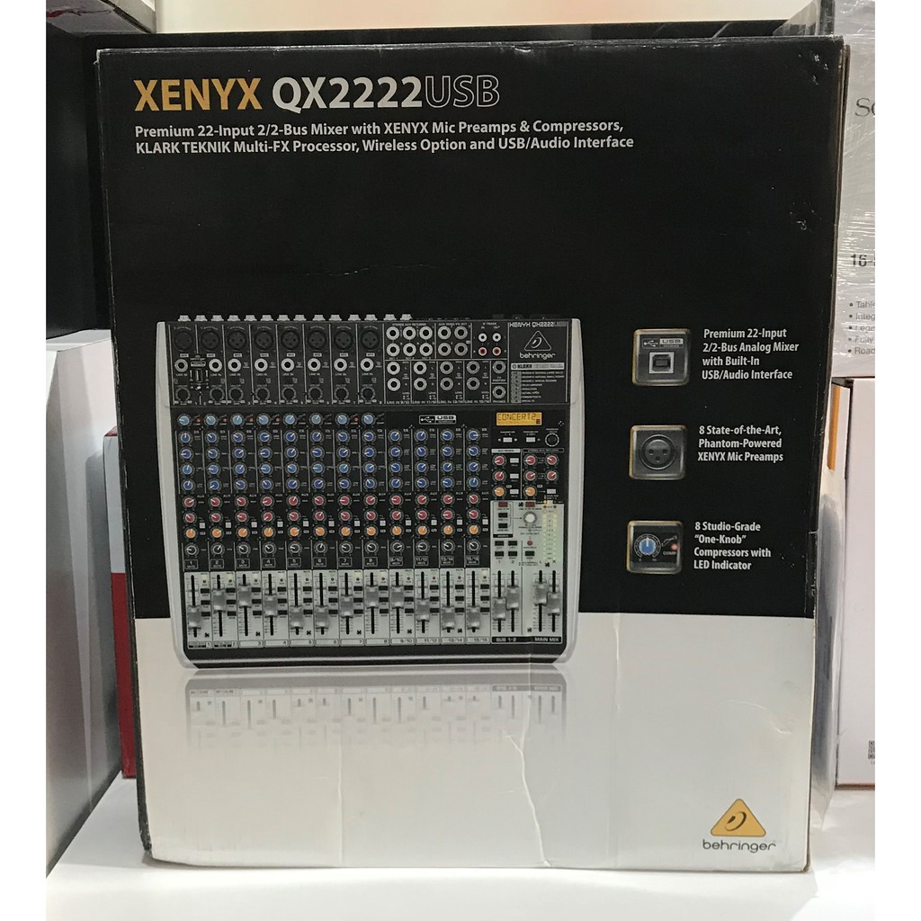 behringer มิกเซอร์ XENYX QX2222 USB/Interface มีช่องสัญญาณ 16ช่อง สินค้ารับประกัน 1ปี