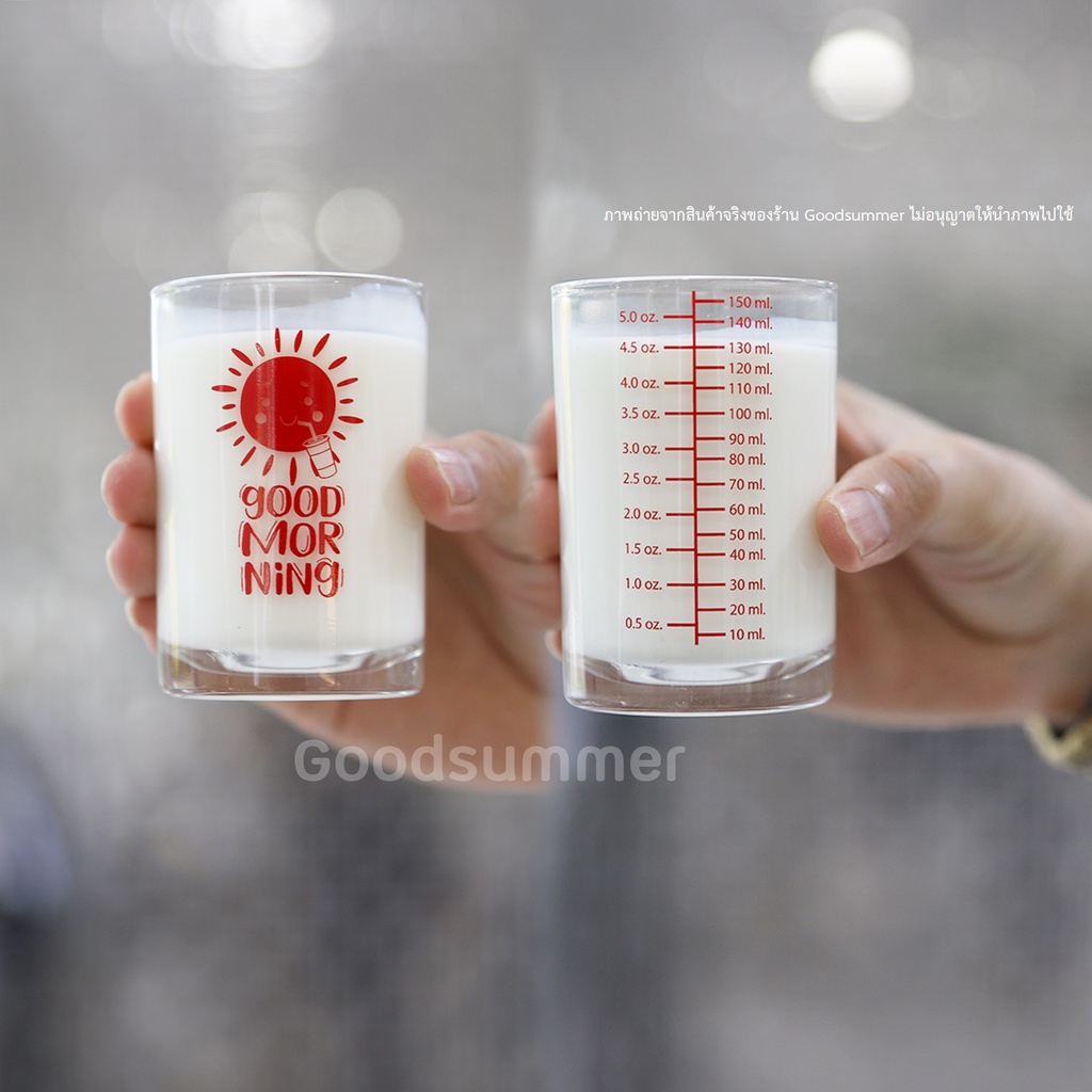 แก้วตวงมีสเกล 150 ml / 5oz จำนวน 1 ใบ ลาย Good Morning มีขายร้านนี้ร้านเดียวนะคะ ราคา ถูกที่สุด ดีลบีเคเค แกลเลอรีภาพที่ 2