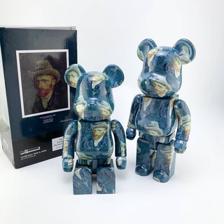 BEARBRICK BE@RBRICK VINCENT VAN GOGH MUSEUM SELF PORTRAIT X MEDICOM TOY PLUS FIGURES GIFT TOYS 400% ฟิกเกอร์ตุ๊กตาหมี