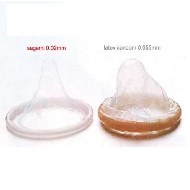 รัก ถุงยางอนามัย ของแท้ Sagami sizeM บางเพียง 0.02 mm. ไซส์ 52 มม จำนวน 12 ชิ้น