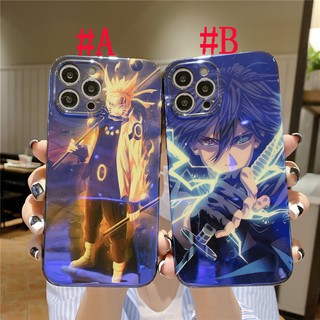 เคสไอโฟน เคสซิลิโคน Cartoon นารูโตะ Naruto iPhone 14 Pro Max iPhone 13 Pro Max iPhone 12 Pro Max iPhone 11 Pro Max X Xr Xs Max Blue-Ray Design Silicone Case