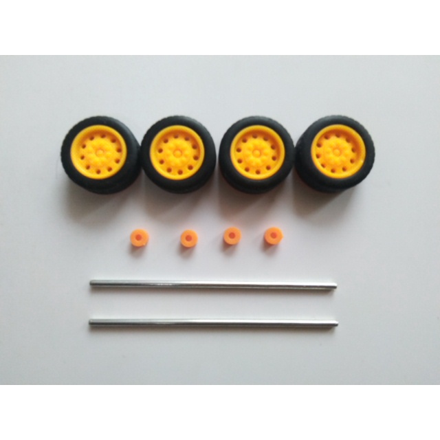 ล้อยางรถของเล่น ล้อรถของเล่นขนาด 21 ม.ม. ล้อรถทำงานโมเดล อุปกรณ์ทำรถของเล่น