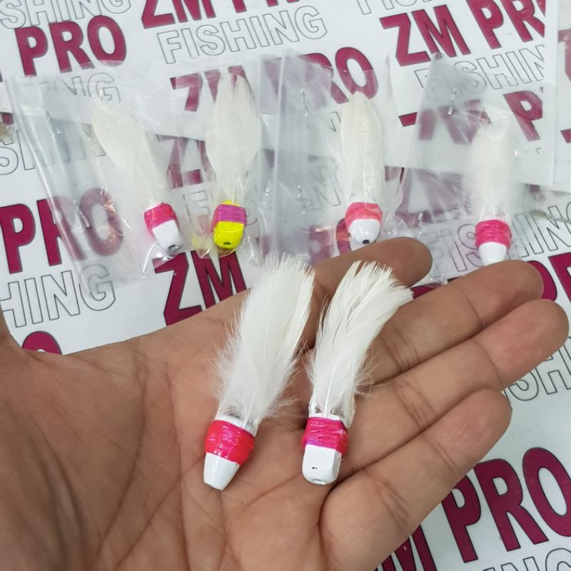 (6g - 8g)Tarpon Killer Lure Bulu Ayam Handmade