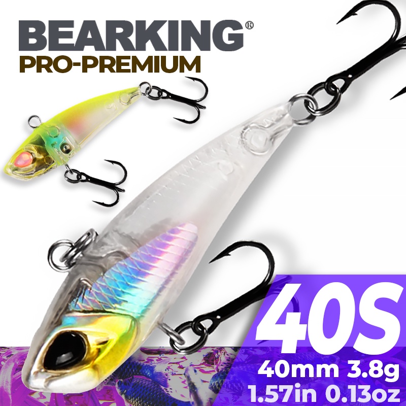 Perfect Bearking เหยื่อตกปลา Hard เหยื่อ Vib 40 มม.3.8g Sinking เหยื่อคุณภาพดี 3D ตา Vmc ตะขอ