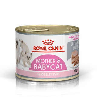 Royal Canin โรยัลคานิน Mother&amp;BabyCat อาหารเปียกกระป๋อง สำหรับแม่แมวและลูกแมว อายุ 1-4 เดือน ขนาด 195 กรัม