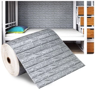 วอลเปเปอร์ติดผนัง 3 มิติแบบม้วน wallpaper 3D ขนาด 70x770cm