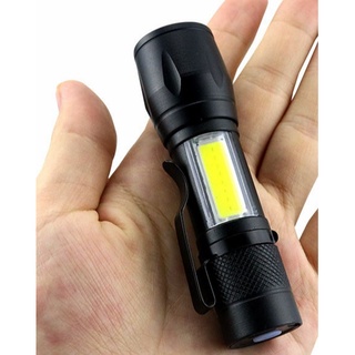 530 Portable Flashlights Miniไฟฉายสว่างมาก CREE LED XPE+COB 2in1 600mah usb charge 3mode ซูมได้