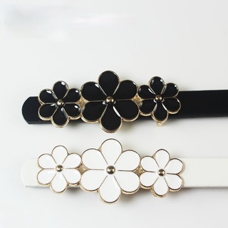 เข็มขัดหนัง PU แบบบาง ปรับได้ สีดํา เหมาะกับของขวัญ สําหรับผ…