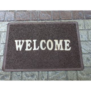 พรมwelcome40x60สีน้ำตาล