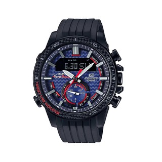 Casio Edifice (ประกัน CMG ศูนย์เซ็นทรัล1ปี) นาฬิกาข้อมือสุภาพบุรุษ 2 ระบบ สายยางเลซิ่น รุ่น ECB-800TR-2ADR