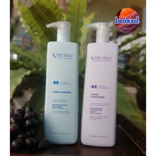 Tec Italy Lumina Shampoo/Conditioner 1000 ml แชมพู และครีมนวดผมเม็ดสีม่วง ฆ่าเม็ดสีเหลือง