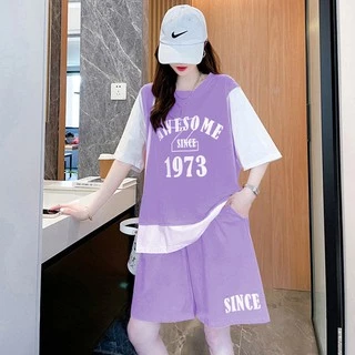 Swan shop เสื้อผ้าแฟชั่นกีฬาลำลองสำหรับผู้หญิง ชุดเซต 2ชิ้น