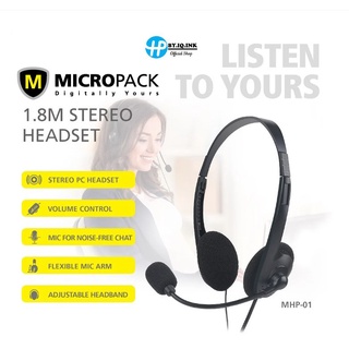 HEADSET (หูฟัง) MICROPACK MHP-01 (BLACK)