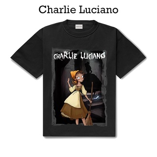 เสื้อยืดใหม่ 2022Charlie Luciano Cinderella เสื้อยืดลําลอง แขนสั้น คอกลม พิมพ์ลาย สําหรับผู้ชาย คู่รักL XL  XXL 3XL