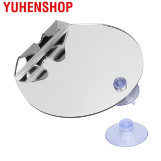 Yuhenshop Fogless Shower Mirror Round Shape Anti Fog Wall Hanging Bathroom Shaving