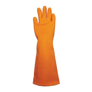 ถุงมือยาง 16 นิ้ว L สีส้ม สตรองแมน ถุงมือยาง Latex Gloves 16 inches L Orange Strongman