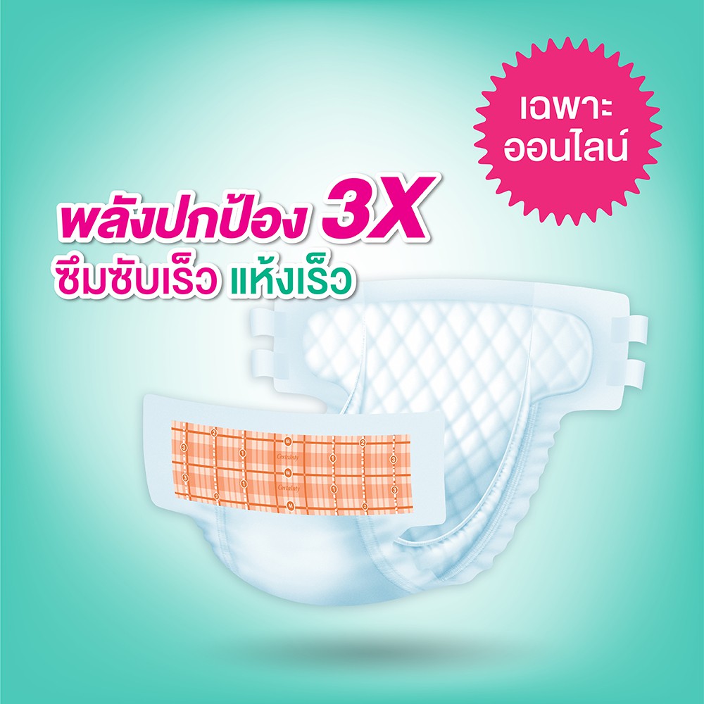 [ลังประหยัด]CERTAINTY EASY TAPE SUPERSAVEBOXผ้าอ้อมผู้ใหญ่อีซี่เทปลังซุปเปอร์เซฟ ไซส์ M/L