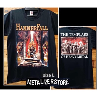 เสื้อยืด พิมพ์ลาย Heavy METAL HAMMERFALL Music REBEL ของแท้