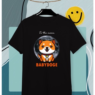 To the Moon 🚀🌕 BABY DOGE เสื้อยืดลายเหรียญคริปโต  Cryptocurrency  ผ้า Cotton 💯 ใส่สบาย สีสันสดใส สกรีนแบบ DFT