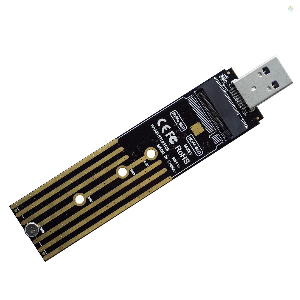 {พร้อมส่ง} บอร์ดอะแดปเตอร์ NVMe PCIe เป็น USB3.1 Type A M.2 2 in 1 รองรับโปรโตคอล NVMe & SATA Dual #7