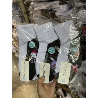 { ยกแพ็ค 12 คู่ } ถุงเท้านักเรียนงานไทย เนื้อดี Topsox