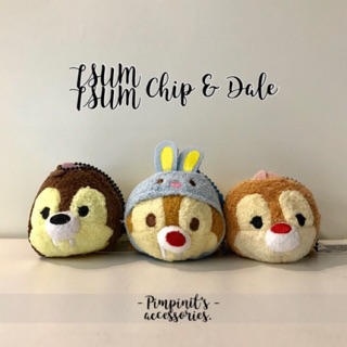 🇹🇭 พร้อมส่ง : พวงกุญแจดิสนีย์ชิพแอนด์เดลซูมซูม | Chip &amp; Dale Tsum Tsum Disney Keychain.