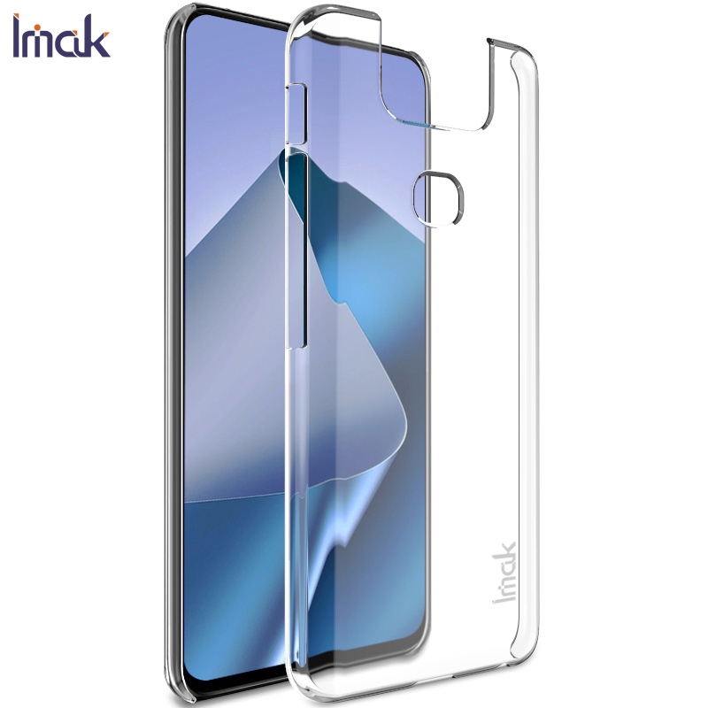 Imak Asus Zenfone 6 2019 / 6Z ZS630KL Casing Crystal Transparent Hard PC Case Clear Plastic Back Cover + Screen Film