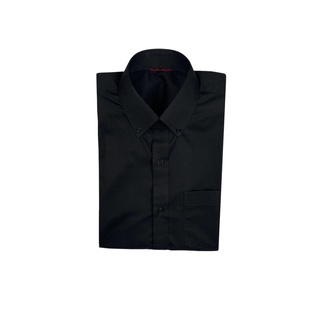 KINGMAN Black Classic Collar Shirt เสื้อเชิร์ตแขนยาว สีดำ เสื้อเชิ้ต เสื้อเชิ้ตผู้ชาย