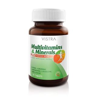 Vistra multivitamin &amp; minerals plus Amino Acid 50เม็ด วิสต้า วิตามินรวม