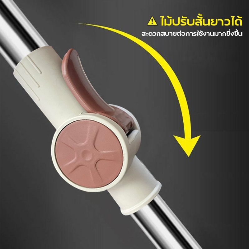 ไม้ม๊อบแสตนเลสจานม็อบแตนเลส  ไม้ถูพื้นพร้อมผ้าม็อบไมโครไฟเบอร์ รูปที่ 4