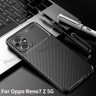 เคสโทรศัพท์มือถือ ซิลิโคน คาร์บอนไฟเบอร์ แบบบาง สําหรับ Oppo Reno8 Z Reno7 Z 5G Reno 8Z 7Z 5G