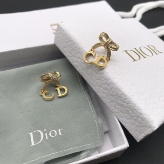 ต่างหูแฟชั่น รูปตัวอักษร Dior หรูหรา