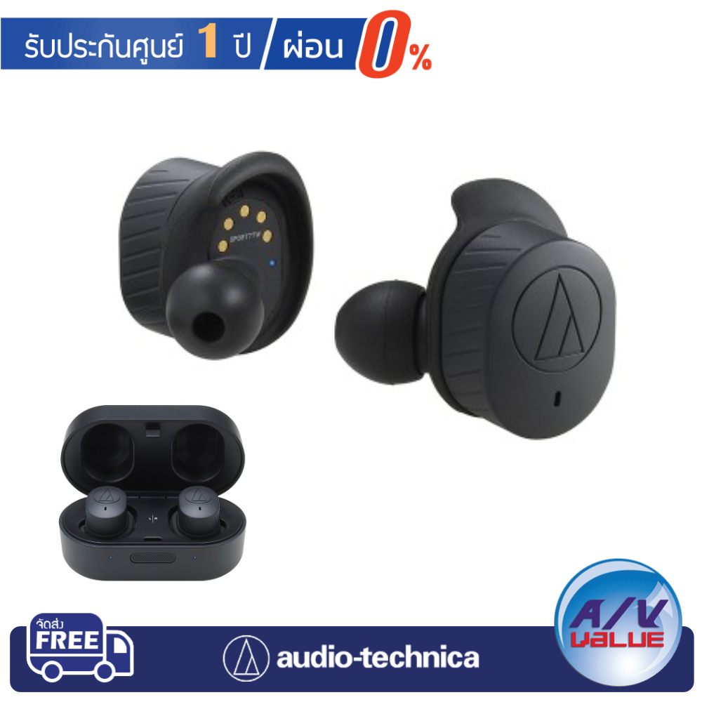 AudioTechnica Consumer ATHSPORT7TW SonicSport True Wireless InEar