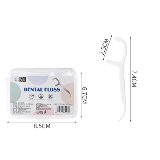 ไหมขัดฟันชนิดด้าม/ไม้จิ้มฟันพลาสติก ไหมขัดฟันชนิดด้าม ไหมขัดฟันแบบแท่ง/กล่อง 50 ชิ้น