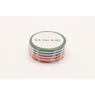 mt masking tape colorful border (MT01KID003) / เทปตกแต่งวาชิ ลาย colorful border แบรนด์ mt masking tape ประเทศญี่ปุ่น