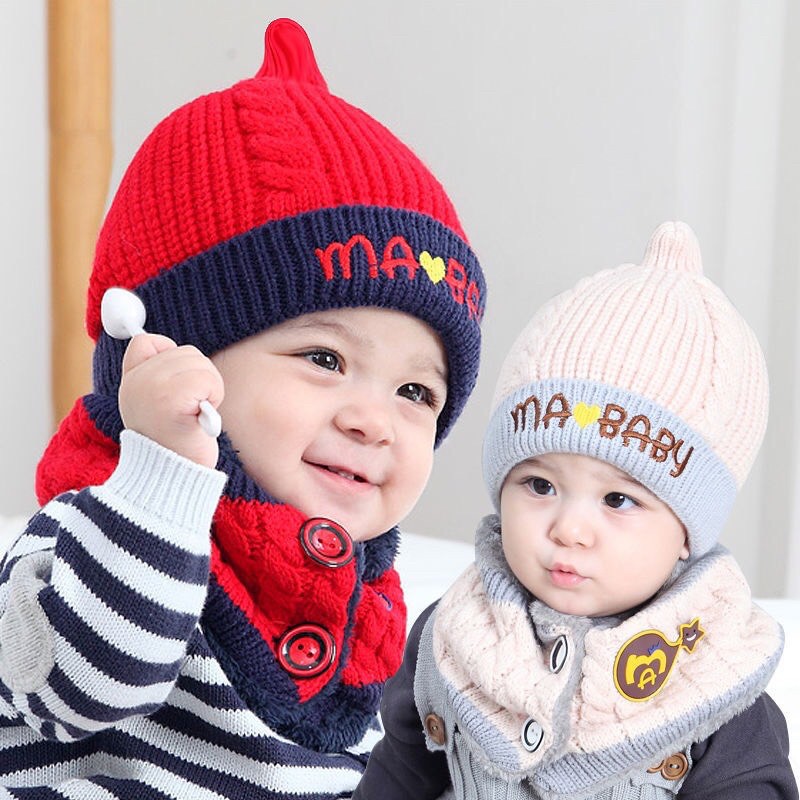 WOOL HATS WITH FUR-LINED BIRDS สําหรับ CHILDREN