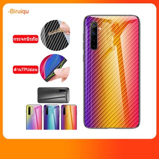 เคสโทรศัพท์คาร์บอนไฟเบอร์สําหรับ Realme 6 Pro Realme 6 Realme 6 Pro Realme 6 I 6 Iนาฬิกาข้อมือแฟชั่นสไตล์เกาหลีสำหรับ