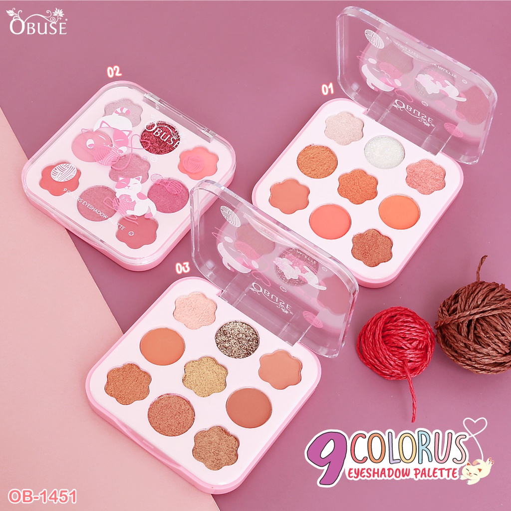 Obuse 9 Colors Eyeshadow Palette (OB-1451)