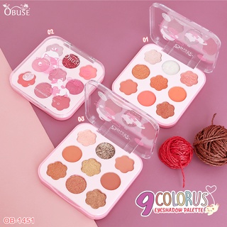 OB-1451 Obuse 9 Colors Eyeshadow Palette