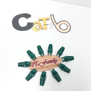 ปลอกหุ้มหัวแลน รุ่นใหม่ สำหรับสายแลน CAT 6 จำนวน 10 ตัว สีเขียว(ออกใบกำกับภาษีได้) สินค้าจริงสีอาจจะไม่สดเท่าในรูป