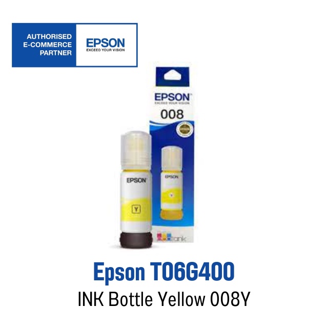Epson 008 Y 🌟 Original Ink Bottle 🌟 หมึกอิงค์เจ็ทเหลือง 🟨