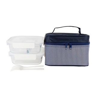 ถูกที่สุด✅  ชุดกล่องอาหาร+กระเป๋า DOUBLE LOCK 51941 ภาชนะใส่อาหาร FOOD CONTAINER SET WITH BAG DOUBLE LOCK 51941