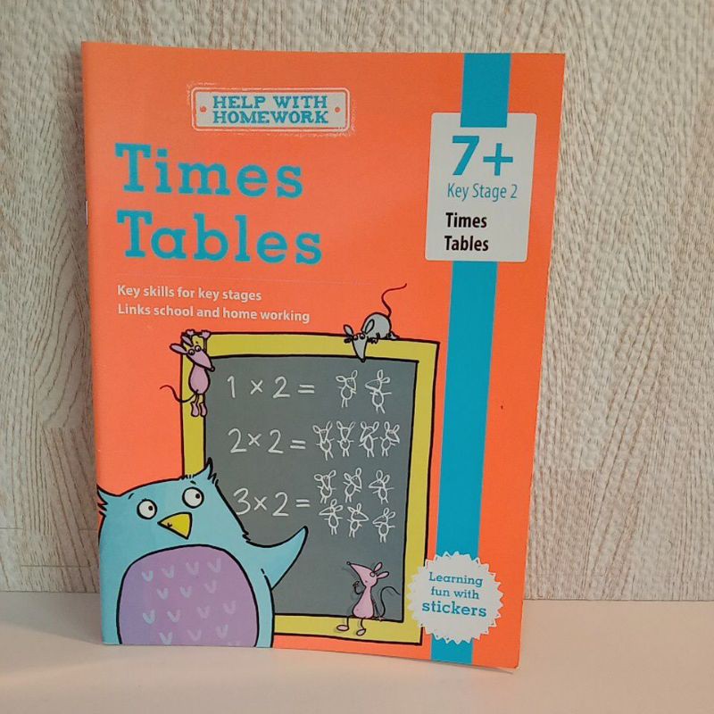 7+ Times Tables (Essential Workbooks HWH Extra) ด้านในหนังสือมีสติ๊กเกอร์ -AH4