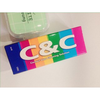 น้ำยาแช่+ทำความสะอาดคอนแทคเลนส์ C&amp;C Contact Lens Cleaning Solution ขนาด 30 ml.