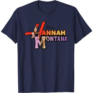 เสื้อยืดใหม่เสื้อยืดแขนสั้นลําลอง คอกลม พิมพ์ลายโลโก้ Disney Channel Hannah Montana แฟชั่นสําหรับสตรีขนาดเต็มS-3XL