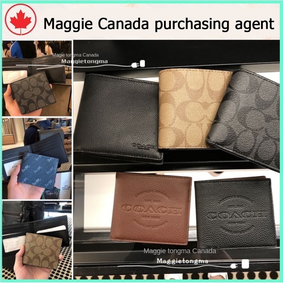#Maggie Canada#  Coach / กระเป๋าสตางค์ผู้ชายใบสั้น / กระเป๋าใส่เหรียญ / 74993