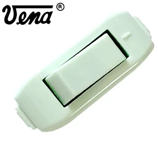 วีน่าVENA สวิตซ์ไฟกลางทาง เปิดปิดไฟ ขันน็อต ชมพู เขียว เทา.คละสี Cord Switch On-Off 6A 250V รุ่น PS0621 ไม่ลามไฟ