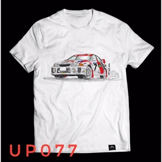 เสื้อยืดลายวาดรถยนต์แข่ง (up077)