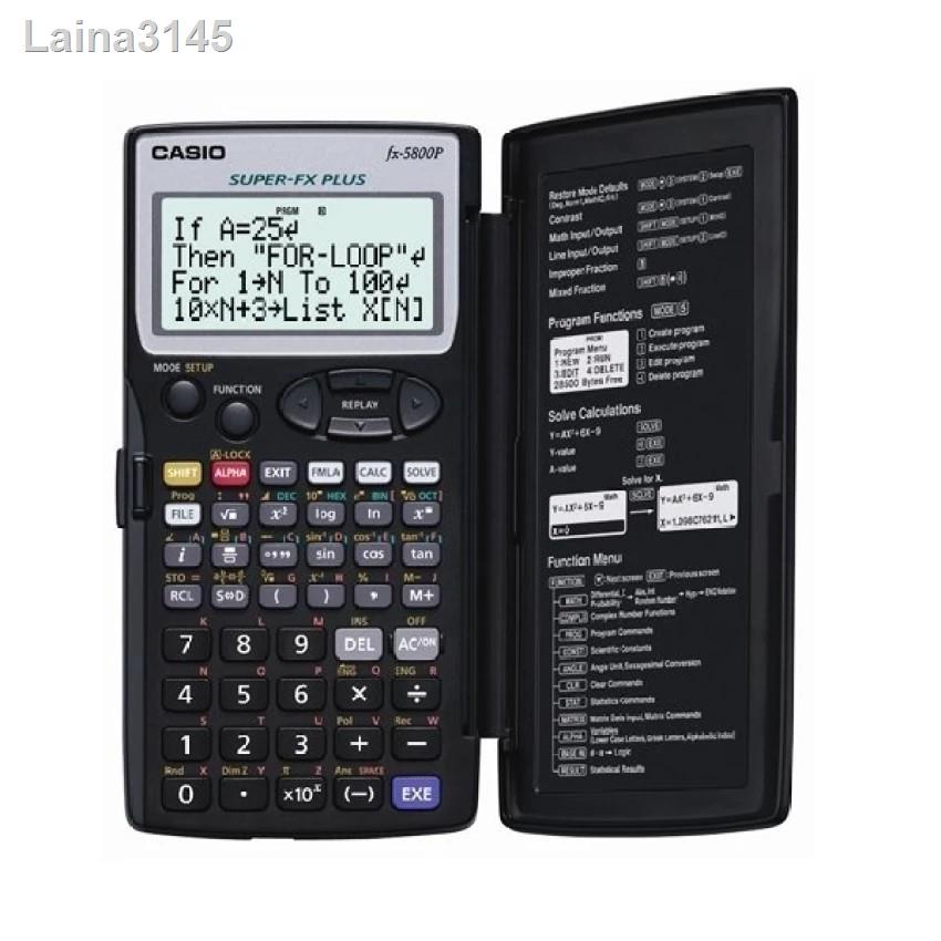 ของขวัญ✉┇☃🚗พร้อมส่ง🚗 Casio เครื่องคิดเลข วิทยาศาสตร์ รุ่น FX-5800P (Black)