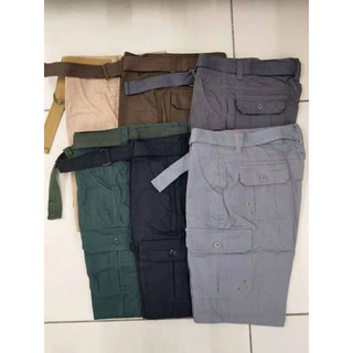 Cargo shorts 6 pocket for men's with belt ken fashion #2102